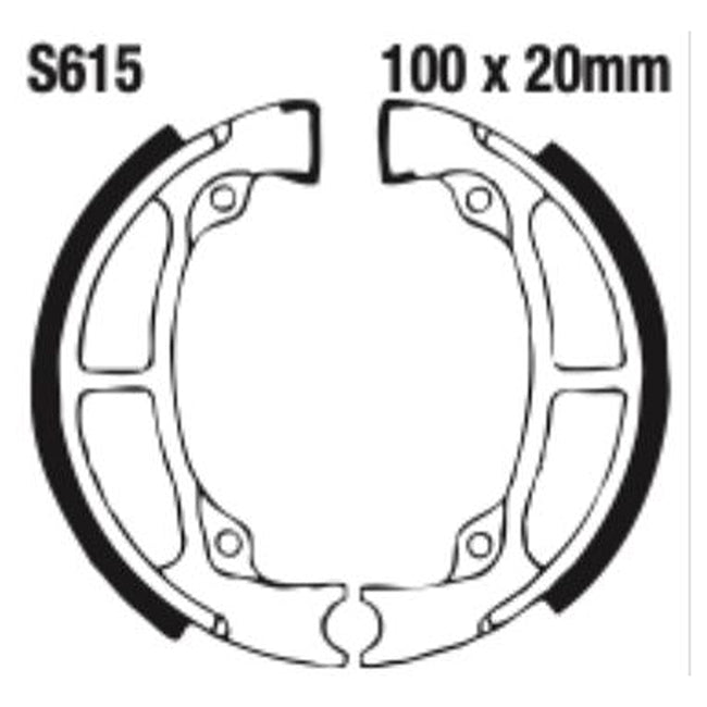 EBC Brakes Motorcycle Brake Shoe Set – Durable & High-Performance