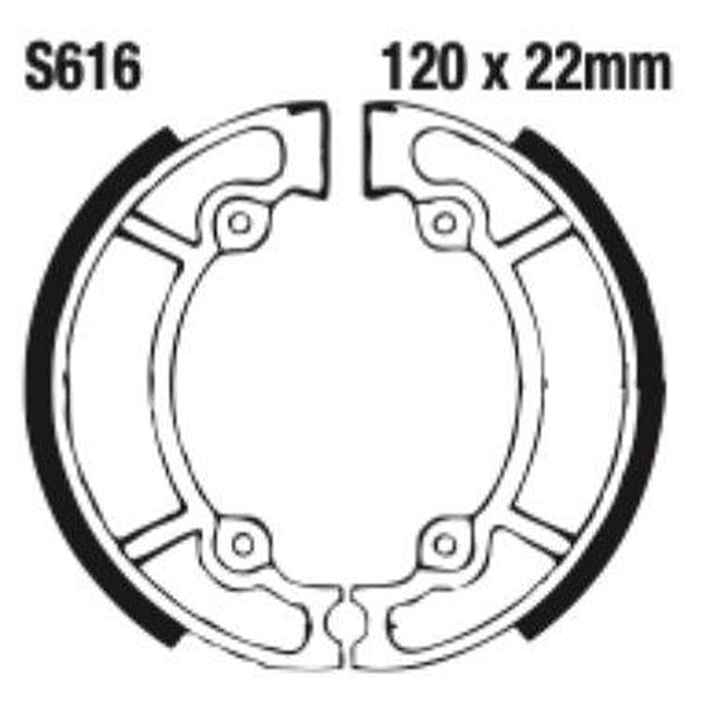 EBC Brakes Motorcycle Brake Shoe Set – Durable & High-Performance