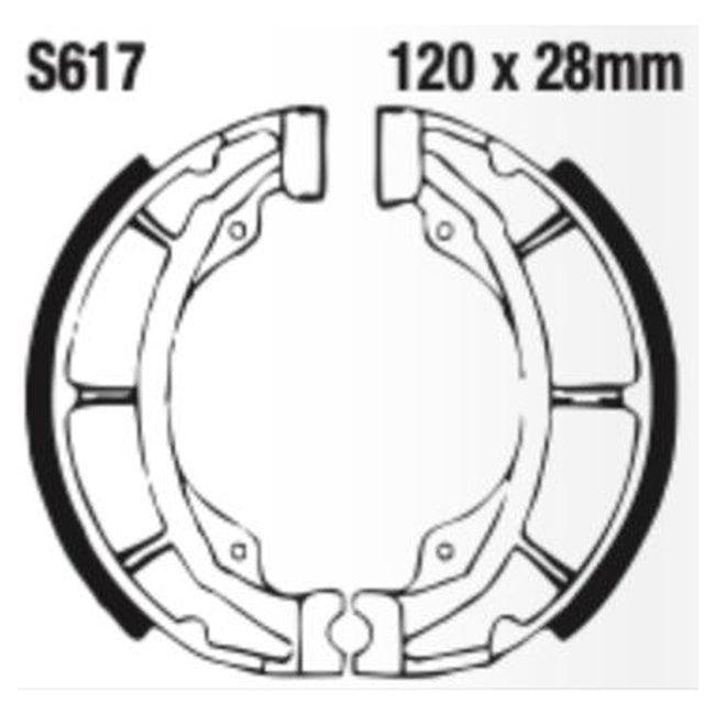EBC Brakes Motorcycle Brake Shoe Set – Durable & High-Performance