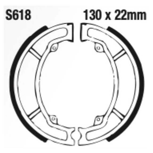 EBC Brakes Motorcycle Brake Shoe Set – Durable & High-Performance
