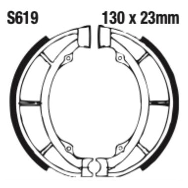 EBC Brakes Grooved Brake Shoe Set – S & Y Series Fitments
