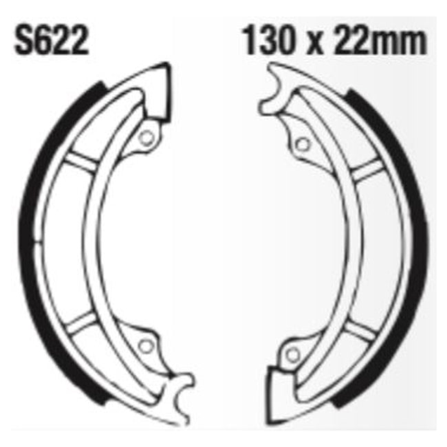 EBC Brakes Grooved Brake Shoe Set – S & Y Series Fitments
