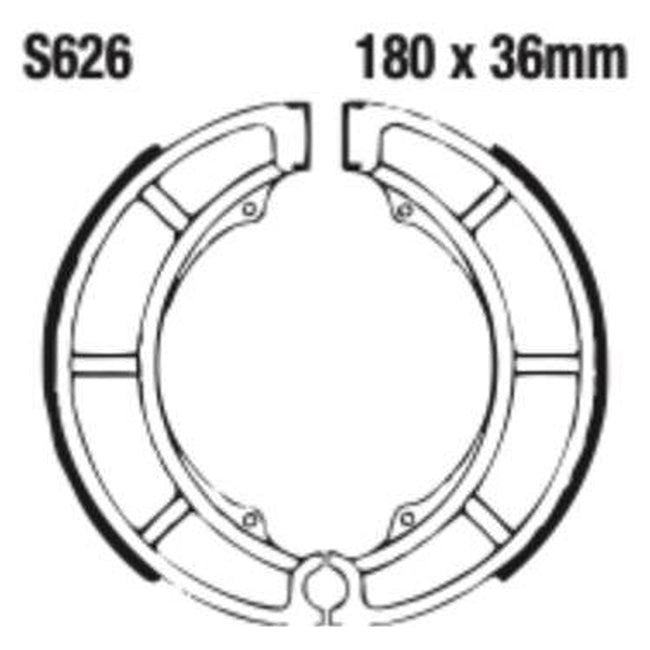EBC Brakes Motorcycle Brake Shoe Set – Durable & High-Performance