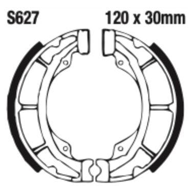 EBC Brakes Motorcycle Brake Shoe Set – Durable & High-Performance