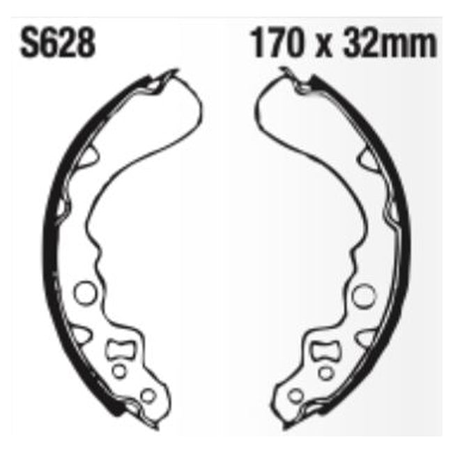 EBC Brakes Motorcycle Brake Shoe Set – Durable & High-Performance