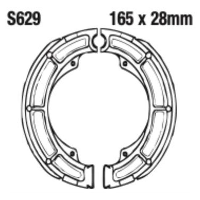EBC Brakes Motorcycle Brake Shoe Set – Durable & High-Performance