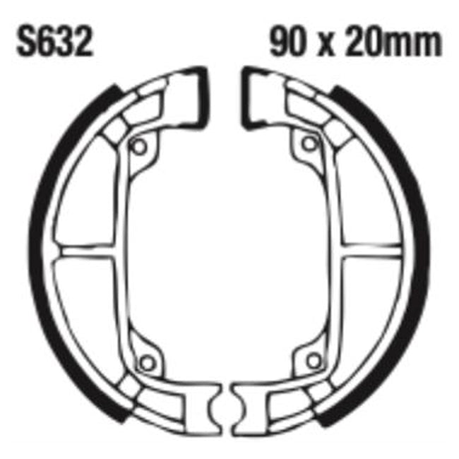 EBC Brakes Motorcycle Brake Shoe Set – Durable & High-Performance