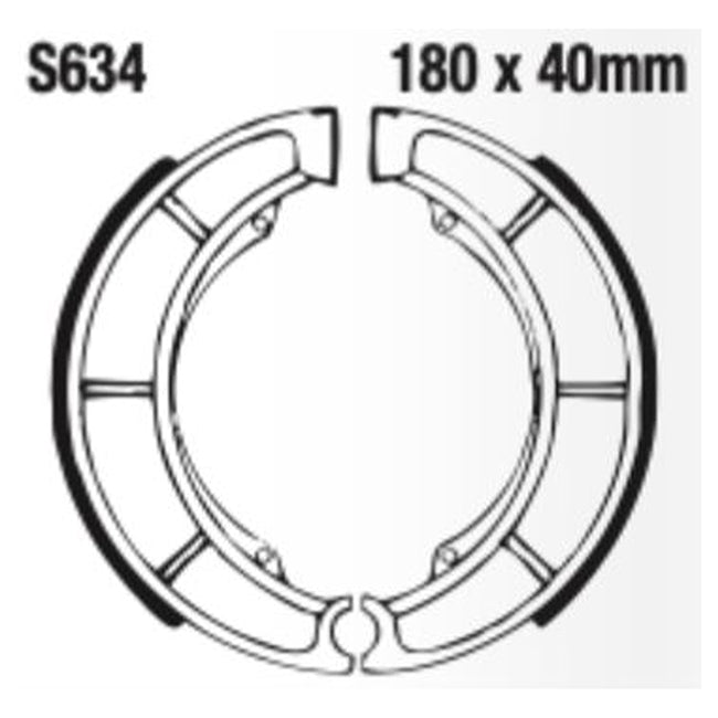 EBC Brakes Motorcycle Brake Shoe Set – Durable & High-Performance