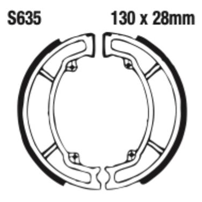 EBC Brakes Motorcycle Brake Shoe Set – Durable & High-Performance