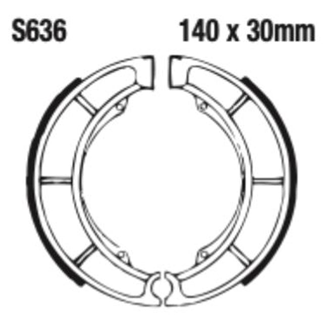 EBC Brakes Motorcycle Brake Shoe Set – Durable & High-Performance