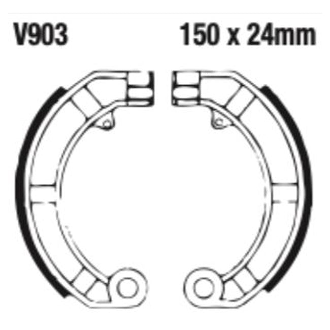 EBC Brakes Motorcycle Brake Shoe Set – Durable & High-Performance