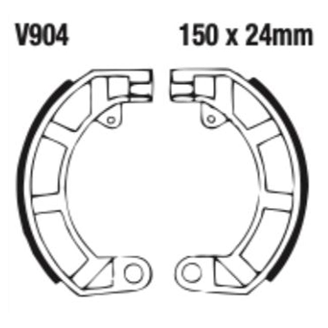 EBC Brakes Motorcycle Brake Shoe Set – Durable & High-Performance