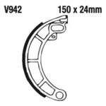 EBC Brakes Motorcycle Brake Shoe Set – Durable & High-Performance