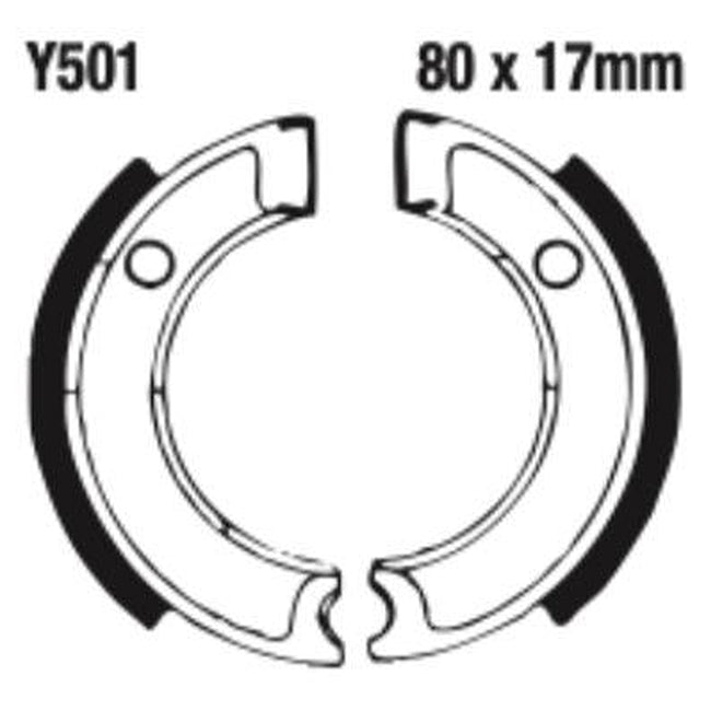EBC Brakes Motorcycle Brake Shoe Set – Durable & High-Performance