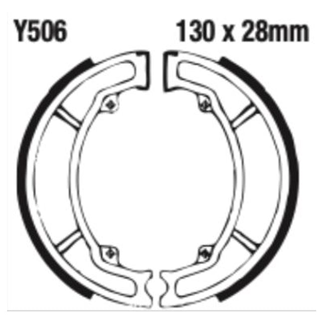 EBC Brakes Grooved Brake Shoe Set – S & Y Series Fitments