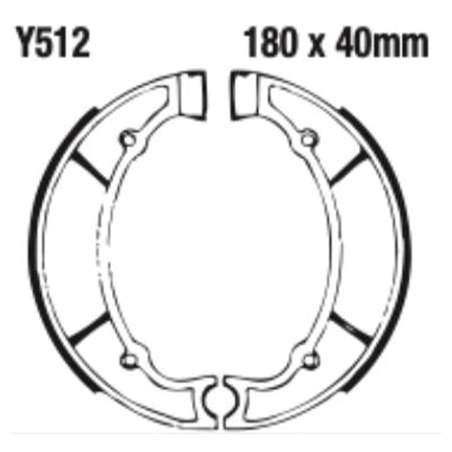 EBC Brakes Motorcycle Brake Shoe Set – Durable & High-Performance