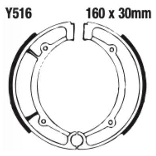 EBC Brakes Motorcycle Brake Shoe Set – Durable & High-Performance