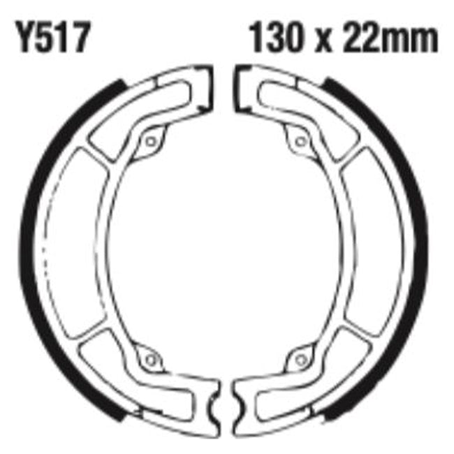EBC Brakes Motorcycle Brake Shoe Set – Durable & High-Performance