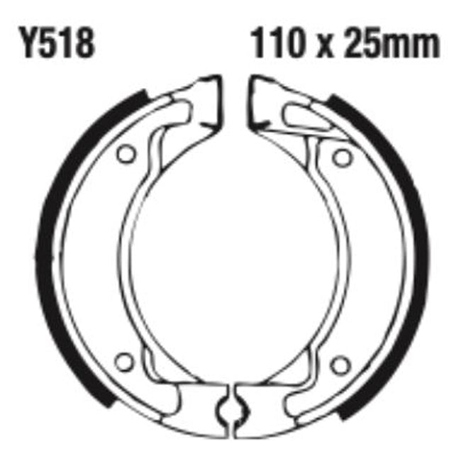 EBC Brakes Grooved Brake Shoe Set – S & Y Series Fitments