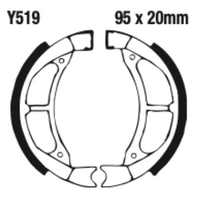 EBC Brakes Motorcycle Brake Shoe Set – Durable & High-Performance