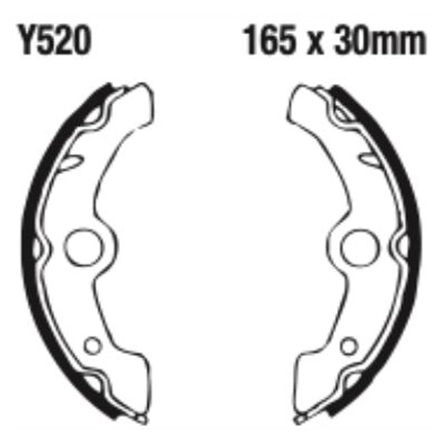 EBC Brakes Grooved Brake Shoe Set – S & Y Series Fitments