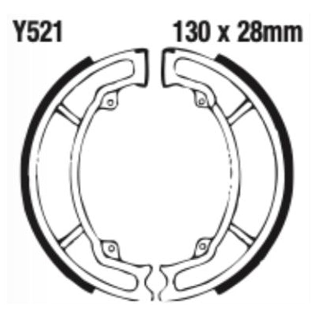 EBC Brakes Motorcycle Brake Shoe Set – Durable & High-Performance