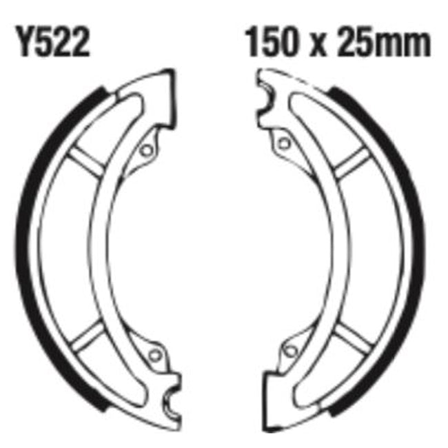 EBC Brakes Motorcycle Brake Shoe Set – Durable & High-Performance