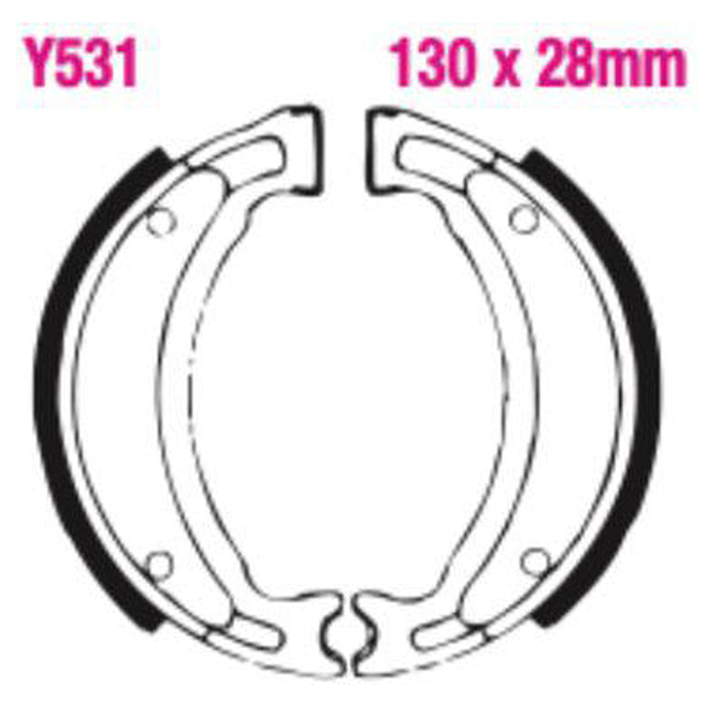 EBC Brakes Motorcycle Brake Shoe Set – Durable & High-Performance