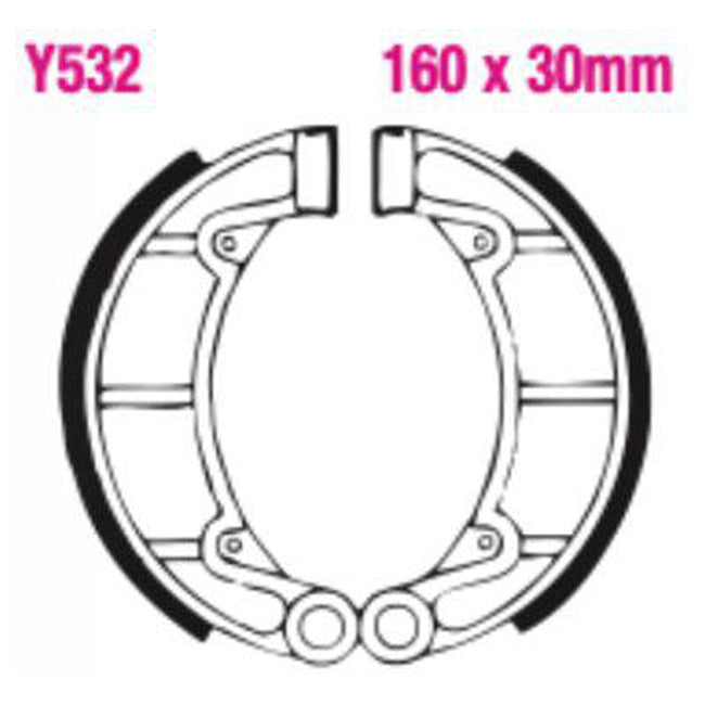 EBC Brakes Grooved Brake Shoe Set – S & Y Series Fitments