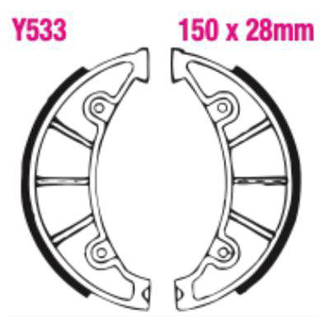 EBC Brakes Motorcycle Brake Shoe Set – Durable & High-Performance
