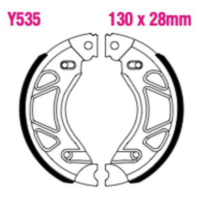EBC Brakes Motorcycle Brake Shoe Set – Durable & High-Performance