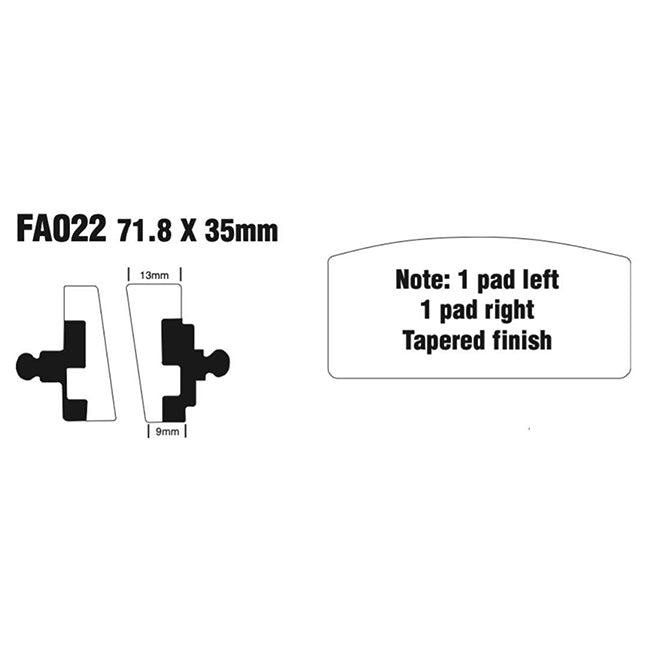 EBC Brakes Disc Pad Set – FA Series, FA Vee & FA R High-Performance Brake Pads