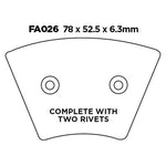EBC Brakes Disc Pad Set – FA Series, FA Vee & FA R High-Performance Brake Pads