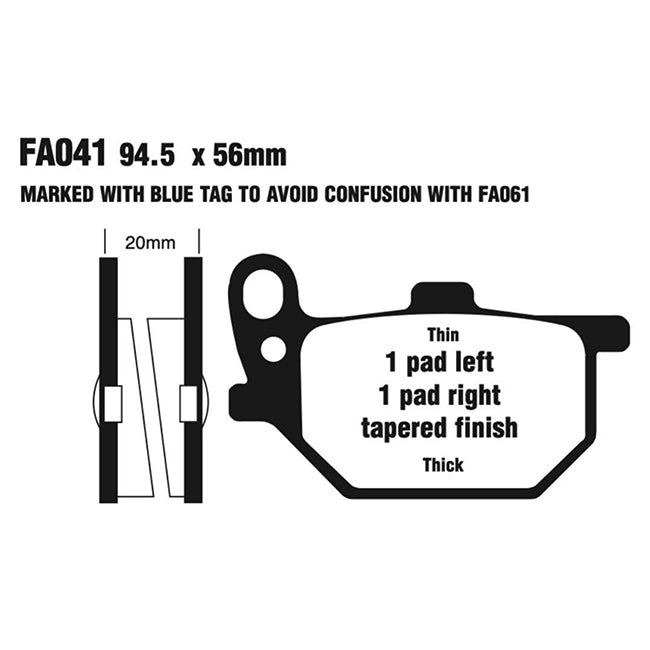 EBC Brakes Disc Pad Set – FA Series, FA Vee & FA R High-Performance Brake Pads