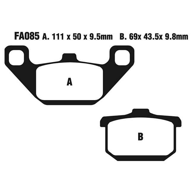 EBC Brakes Disc Pad Set - Double-H Sintered - Complete FA Series