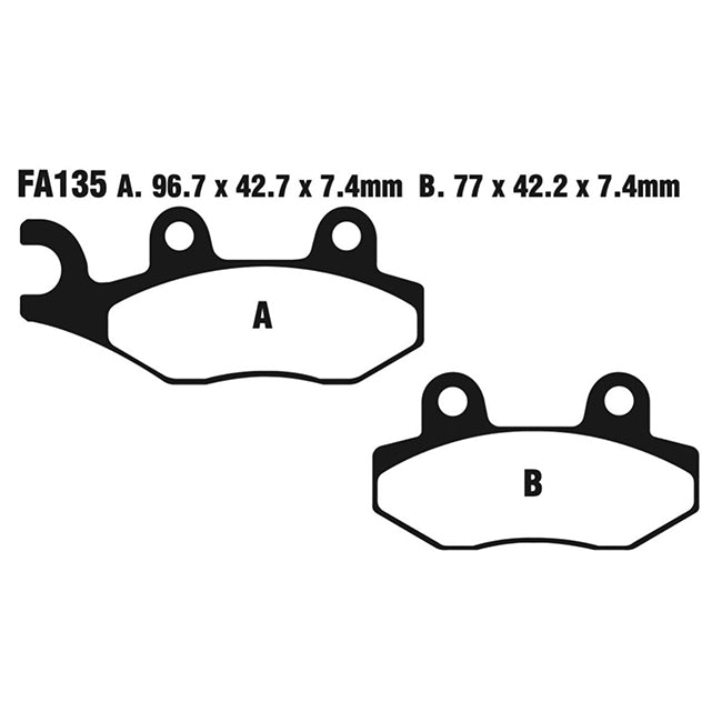 EBC Brakes FA Series Motorcycle Disc Pad Set