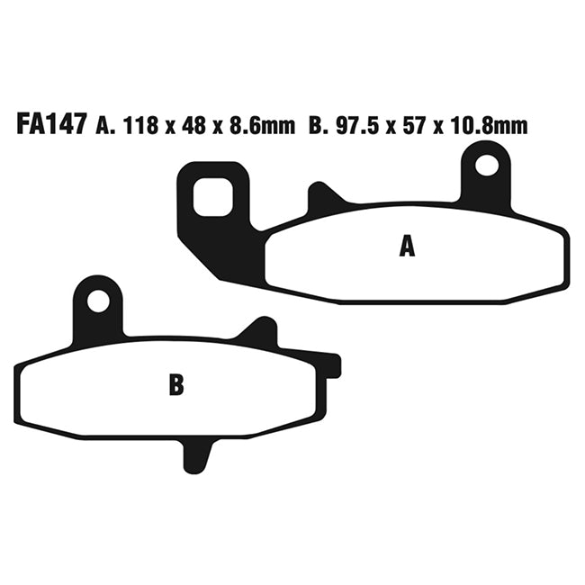 EBC Brakes FA Series Motorcycle Disc Pad Set