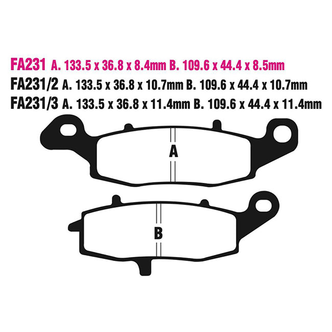 EBC Brakes FA Series Disc Brake Pads – Road, Sport & Performance Options