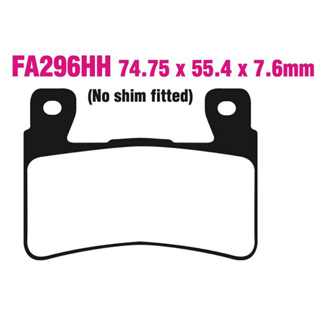 EBC Brakes Disc Pad Set – FA Series, Vee & Chrome Backplate Options