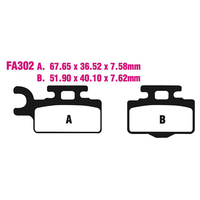 EBC Brakes Disc Pad Set – FA Series, Vee & Chrome Backplate Options