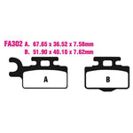 EBC Brakes Disc Pad Set – FA Series, Vee & Chrome Backplate Options