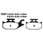 EBC Brakes Disc Pad Set – FA Series, Vee & Chrome Backplate Options