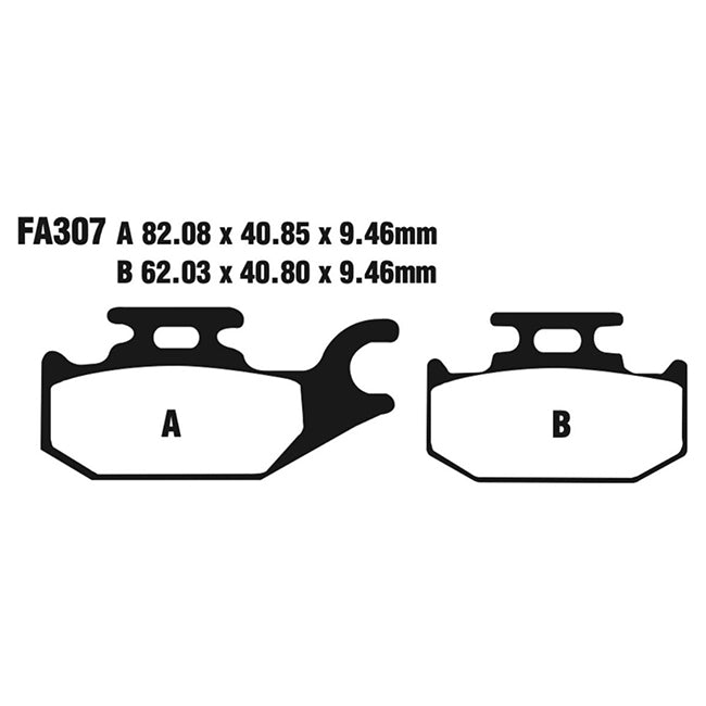 EBC Brakes Disc Pad Set – FA Series, Vee & Chrome Backplate Options