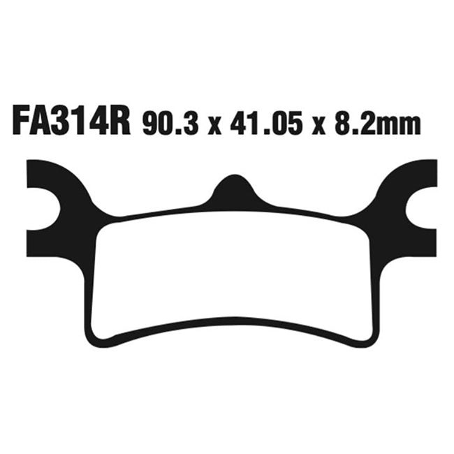 EBC Brakes Disc Pad Set – FA Series, Vee & Chrome Backplate Options