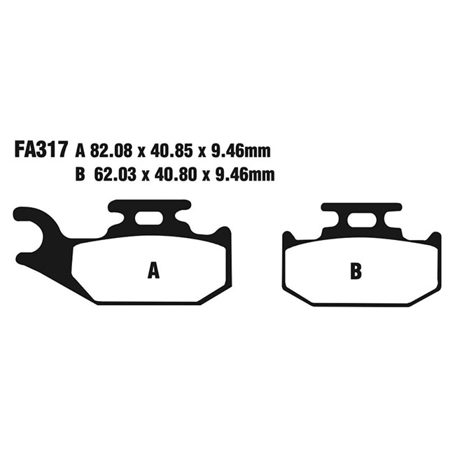 EBC Brakes Disc Pad Set – FA Series, Vee & Chrome Backplate Options