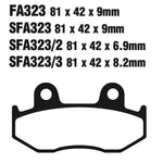 EBC Brakes Disc Pad Set – FA Series, Vee & Chrome Backplate Options