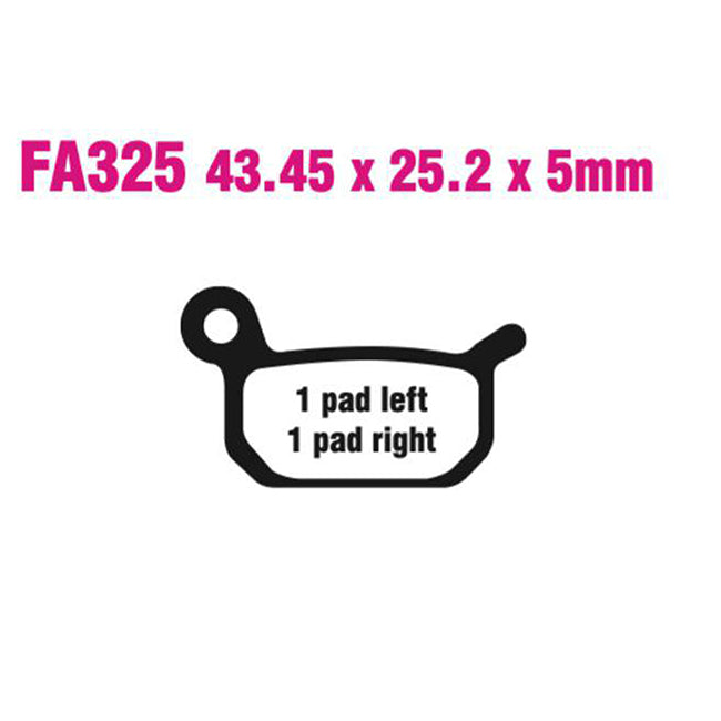EBC Brakes Disc Pad Set – FA Series, Vee & Chrome Backplate Options