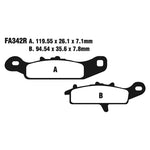 EBC Brakes Disc Pad Set – FA Series, Vee & Chrome Backplate Options