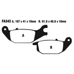 EBC Brakes Disc Pad Set – FA Series, Vee & Chrome Backplate Options