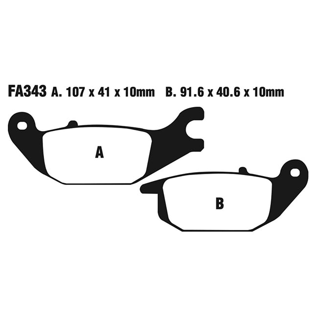 EBC Brakes Disc Pad Set – FA Series, Vee & Chrome Backplate Options